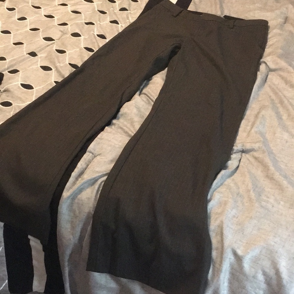Brown striped dress pants